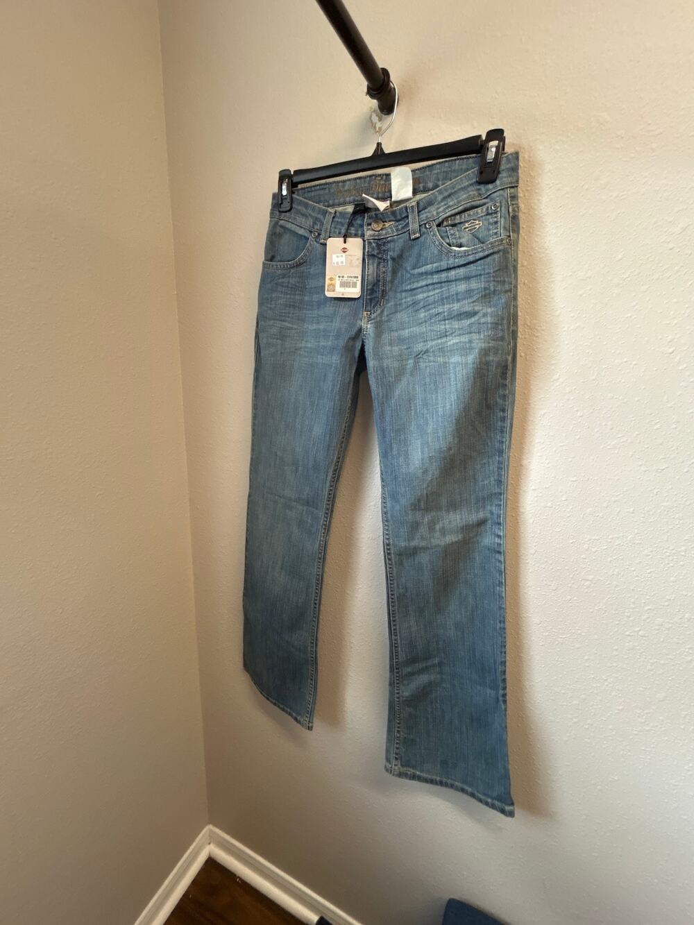 Harley Davidson genuine motor mid rise bootcut 99% cotton Jeans Size 6 NEW nwt